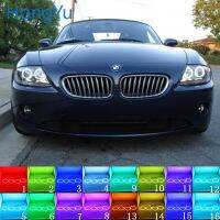 Rgb หลายสีไฟหน้าสำหรับรถ Bmw Z4 E85 E86 2002 2008อุปกรณ์เสริมไฟหน้า Led ตานางฟ้าแหวนเฮโลรีโมทคอนโทรล Drl Rf