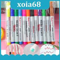 xoia68 Shop 8/12 Colors Magical Water Painting Floating Pen Set Whiteboard Markers Doodle Pens Kids Drawing Early Education Magic with spoon