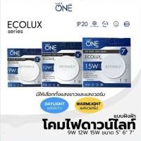 โคมไฟดาวน์ไลท์ แบบฝังฝ้า Lux One 12W /15W ขนาด 6"/7"  Panel LED ฝังฝ้า Daylight ดาวไลท์ แสงขาว