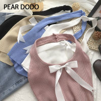 เสื้อกั๊ก PEAR DODO สำหรับผู้หญิงเสื้อกั๊กแบบเกาหลีสำหรับสายรัดสะดือห้อยคอ