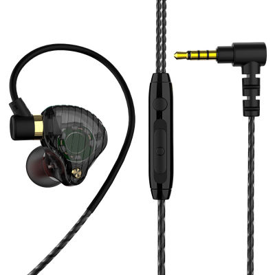 QKZ SK3 Hybrid Unit Wired Headphones HIFI Bass Stereo Sound Sport Earbud Headset With Microphone Earphones