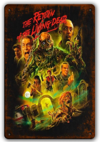 Zhongqingshop The Return Of The Living Dead Film หนังสยองขวัญป้ายดีบุก-เหมาะสำหรับ Bar Man Cave Wall Decor-ขนาด8X12นิ้ว