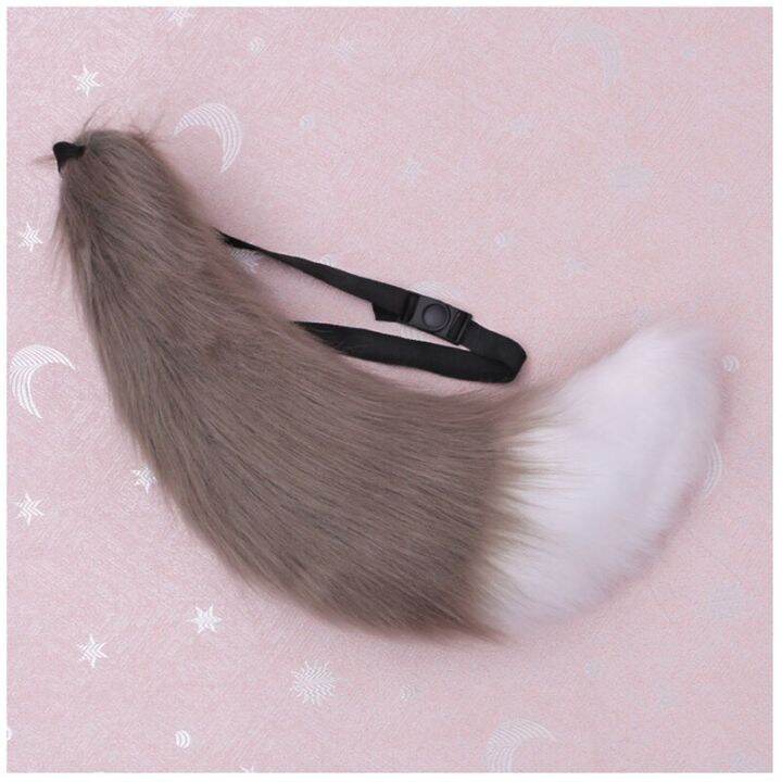 anime-lolita-fox-tail-masquerade-cosplay-prop-fox-ear-tail-plush-wolf-cat-ears-halloween-costume-accessories