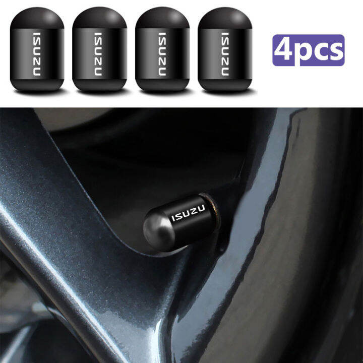 4pcs Set Dust Proof Metal Car Tire Valve Caps For Isuzu Trooper Rodeo