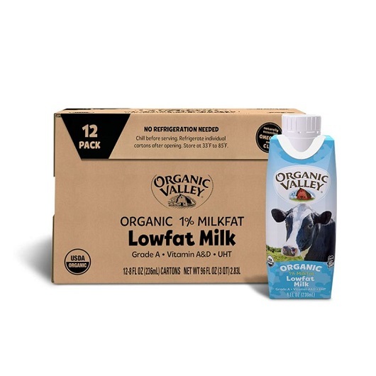 Sữa hữu cơ organic valley tách béo 236ml - ảnh sản phẩm 1