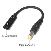 USB Type C Female to 5.5X2.5mm Male Plug Converter Cable for Asus Toshiba 19V Laptop Charger Power Adapter Connector Cable Cord