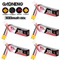 5ชิ้น GNB 300มิลลิแอมป์ชั่วโมง80C160C 2วินาที7.6โวลต์ HV Lipo แบตเตอรี่ XT30U-FXT60U-F เสียบสำหรับไมโคร RC FPV แข่ง Cine Whoop Beta FPV จมูกชิ้นส่วน