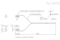 จัดส่งฟรี100 ใหม่ FU-57TZ เซ็นเซอร์ใยแก้วนำแสงเซ็นเซอร์ใยแก้วนำแสงขนาดเล็กที่ด้านข้างของลำแสง