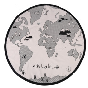 135cm bé Thảm tròn Thảm chơi bản đồ thế giới sàn Kid Chiếu xốp trẻ em thảm