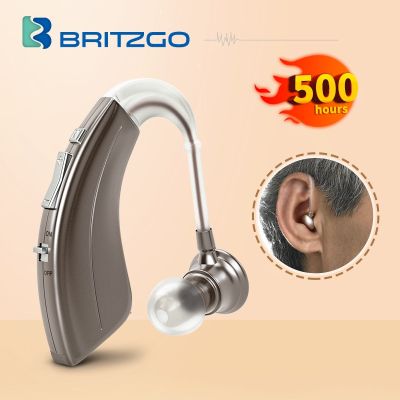 ZZOOI Britzgo Hearing Aids Mini Wireless Invisible Digital Sound Amplifier Battery Life 500hours Hearing Aid For The Elderly Deafness