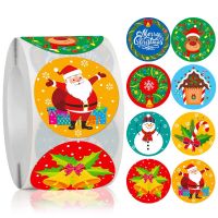 500Pcs Merry Christmas Stickers Christmas Theme Seal Labels Stickers New Year Decoration Gift Package Envelope Decor Stickers Labels