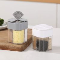 ✷ Seasoning Bottle Salt and Pepper Shaker Transparent 1 Lids Container 4 Dispenser In Glass Spice Seasoning Bbq Camping With