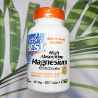 (Doctors Best®) High Absorption Magnesium 100% Chelated 100 mg 120 or 240 Tablets แมกนีเซียม