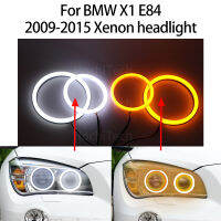 Switchback ผ้าฝ้าย LED Angel Eye Dual สีขาว Amber สำหรับ BMW X1 E84 2009 2010 2011 2012 2013 2014 2015 Xenon ไฟหน้า