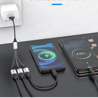 1ชาย Plug To 2 3หญิงซ็อกเก็ต USB C Type-C OTG Extension Line Y Splitter ข้อมูลสายชาร์จ Power Adapter Converter Splitter