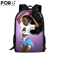 FORUDESIGNS African Girl Pattern Print Children School Bags Casual Schoolbag for Kids Girls Primary School Mochila Bookbags