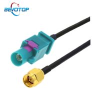 【CW】♂♂  1PCS Extended Fakra Z Male to Plug Antenna Extension Cable Coaxial RG174 Pigtail for Car