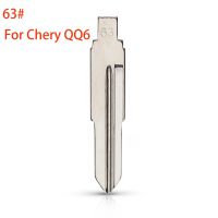 10pcs/lot 63 Key Blade Metal Blank Uncut Flip KD Remote Key Blade Type 63 for Chery QQ6