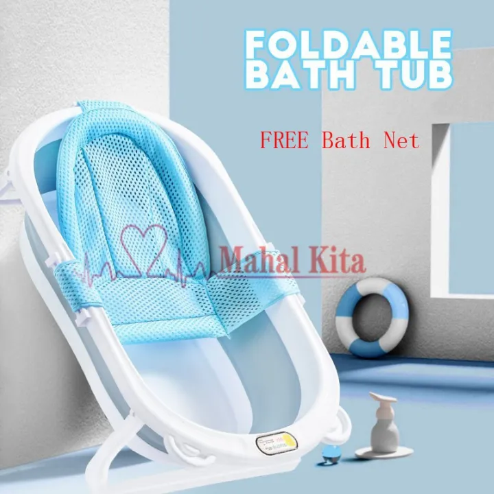 Great dealsBaby Foldable Silicone Bath Tub FREE Bath Net | Lazada PH