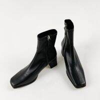 WEAR.SOUL #S516 Square Toe Boot with Side Zipper