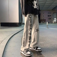 Hip Hop Mens กางเกง Joggers Sweatpants High Street Casual กางเกงขากว้างตรง Baggy พิมพ์ Y2k Streetwear ชายใหม่กางเกง...