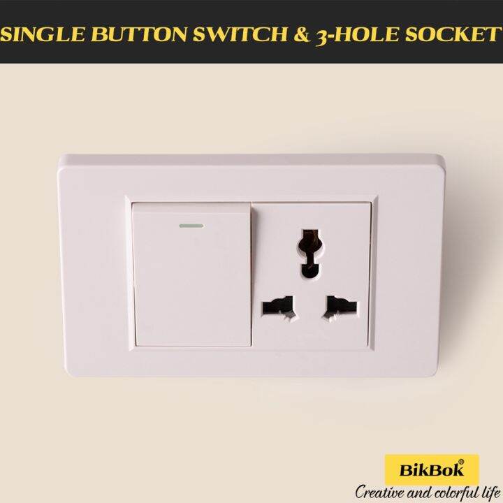 (Local)Wall Socket Light Switch Electrical Outlet with luminous Switch