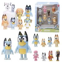 8-12Pcs Bluey Bingo Figure Toy The Whole Family Bandit Chilli Cartoon PVC Action Figure Collect Model Kid Birthday Christma Gift