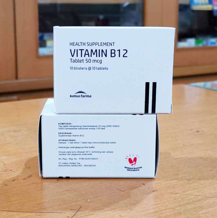 Vitamin B12 50 Mcg Kimia Farma Box Isi 100 | Lazada Indonesia