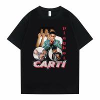 Rapper Playboi Carti Tshirt Male Hip Hop Short Sleeve T-shirt Mens 100% Cotton T Shirt Men Vintage Oversized Streetwear