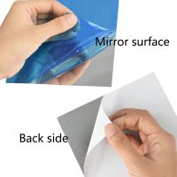 、’】【‘ 10Pcs Home Decor Mural Bedroom Bathroom Square Mirror Stickers DIY Decals Wall Tile Stickers