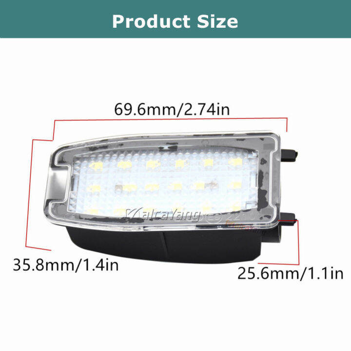 2x-สำหรับ-volvo-s60-s80-v70-xc70-land-rover-discovery-freelander-led-ภายใต้กระจก-puddle-โคมไฟกระจกมองหลังด้านข้าง-light