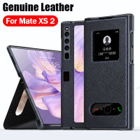 หนังแท้สำหรับ Huawei Mate XS 2 XS2เคสฝาพับสมาร์ทวิวหน้าต่างเคสแบบฝาพับสำหรับ Huawei Huawei Mate XS 2 5G เคส Fundas Capa