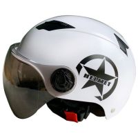 【LZ】◊■✵  Rosto capacete da motocicleta aberta lente dupla viseiras das mulheres dos homens verão bicicleta elétrica capacete scooter moto capacetes