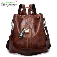 Vintage Women Soft Leather Backpack Fashion School Bags for Teenagers Girls High Quality School Backpack Women Travel Backpacks