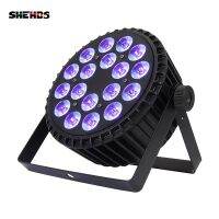 Laquitalo SHEHDS กระป๋องสปอตไลท์ไฟ LED Dmx 512ไฟ18X18w Led แบนราบเท่ากันอะลูมินัมอัลลอยไฟสเตจ