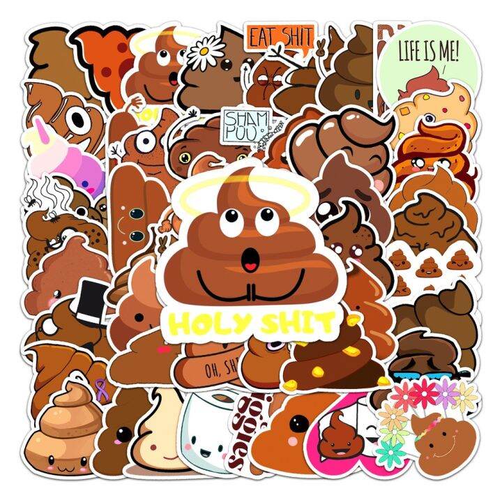 hot-dt-10-50pcs-poop-emoticons-reward-sticker-for-magazine-office-teacher-label-2022