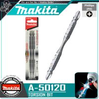 MAKITA ดอกไขควงแฉก/ชุดดอกสว่านไขควง TORSION (ทนกว่า 10 เท่า) - PH2 ยาว 150มม. (3ดอก/ชุด) รุ่น A-50120