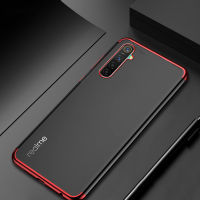 สำหรับ Realme 6 RMX2001ทีพียูอ่อนและยืดหยุ่นเคสเยลลี่คริสตัลใสกลับโลหะหรูหรา Luster Edge ฝาครอบโทรศัพท์