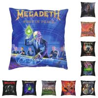 [FAZOZO Home Textile Store] Megadeths Heavy Metal Band โยนปลอกหมอน Home Decor Custom Square Rust In Peace Cushion Cover 40X40ซม. ปลอกหมอนสำหรับโซฟา