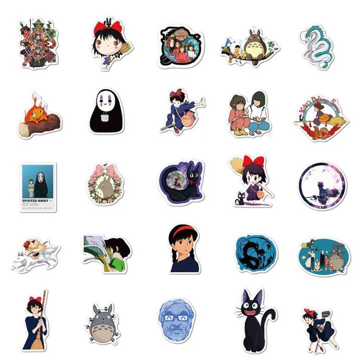 50-100pcs-japanese-anime-stickers-hayao-miyazaki-totoro-spirited-away-princess-mononoke-kiki-stationery-sticker-stickers-labels