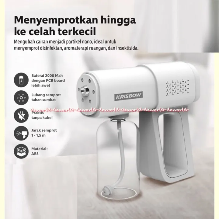 Krisbow Nano Spray Gun Atomizer Pistol Untuk Steril Ruangan Nanospray Model Tembak Lazada