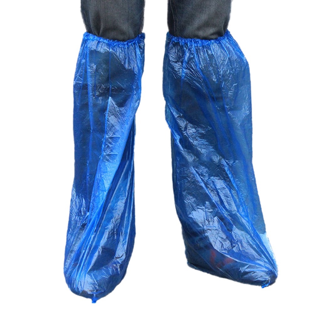 Indoor Carpet,Blue TOPEREUR Shoes Cover Waterproof Over Shoes 500PCS Plastic Disposable Shoe Cover Long Rain Protective Anti-Skid Dustproof Shoes for Workplace 
