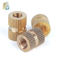 10pcs 1/4-20x8/10/12/16/20-9mm（OD）UNC Injection Molding Nut Brass Insert Knurled Nuts Knurling Embedded Parts