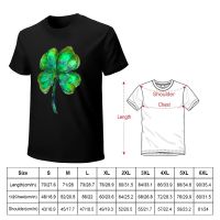 Four Leaf Clover สีน้ำเสื้อยืดชาย T เสื้อขนาดใหญ่ T เสื้อผู้ชาย T เสื้อ