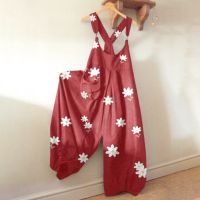 ☜▧ ldqnk2 Loose Print Jumpsuit Dungaree Trousers Fashion Ladies Overall Pants Playsuits 2022 T2Q