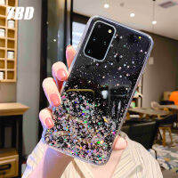 【Stylish】 สนับสนุน A71เคสสำหรับ Galaxy โทรศัพท์เด็กผู้หญิงสุดน่ารัก A10 A50ปลอก A70S A50S กากเพชรส่องแสงเป็นประกายวิบวับอวกาศดาว TPU แบบนิ่มฝาหลัง