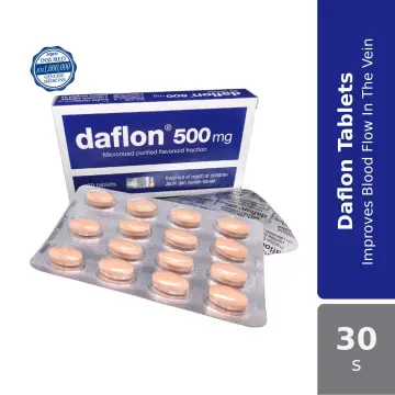 Daflon 500mg Hemorrhoids , Venous Circulation 60 Tablets