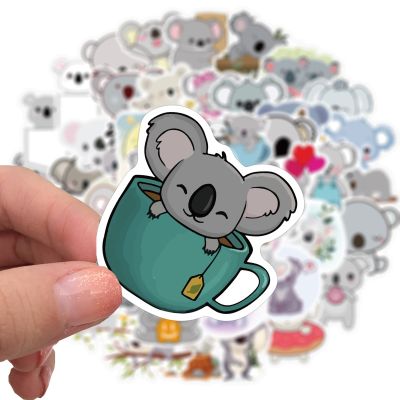 【HOT】 50Pcs Kawaii Animal Koala Anime Stickers For Laptop Bicycle Car Travel Phone Graffiti Esthetics Waterproof Cute Kid Toy Decal