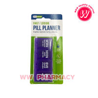 Ezydose pill planner กล่องใส่ยา กล่องจัดยา ตลับใส่ยา พกพา ตลับใส่ยาสำหรับ 4  มื้อ 1 วัน พร้อมระบบล็อค (คละสี)