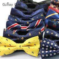 (Celebrity Menswear)ใหม่โพลีเอสเตอร์ Bowtie สำหรับผู้ชายแฟชั่นลำลองดอกไม้สัตว์ผู้ชาย39; S โบว์ผูกผ้าผูกคอผ้าผูกคอสำหรับงานแต่งงานชุดผูก